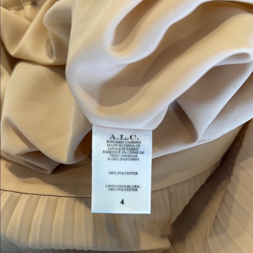 A.L.C. Pleated Wide-Leg Pants in Beige - Picture 7 of 10